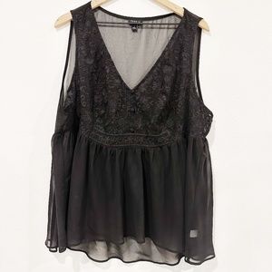 Torrid Sheer Bustier Black Lace Top |P3